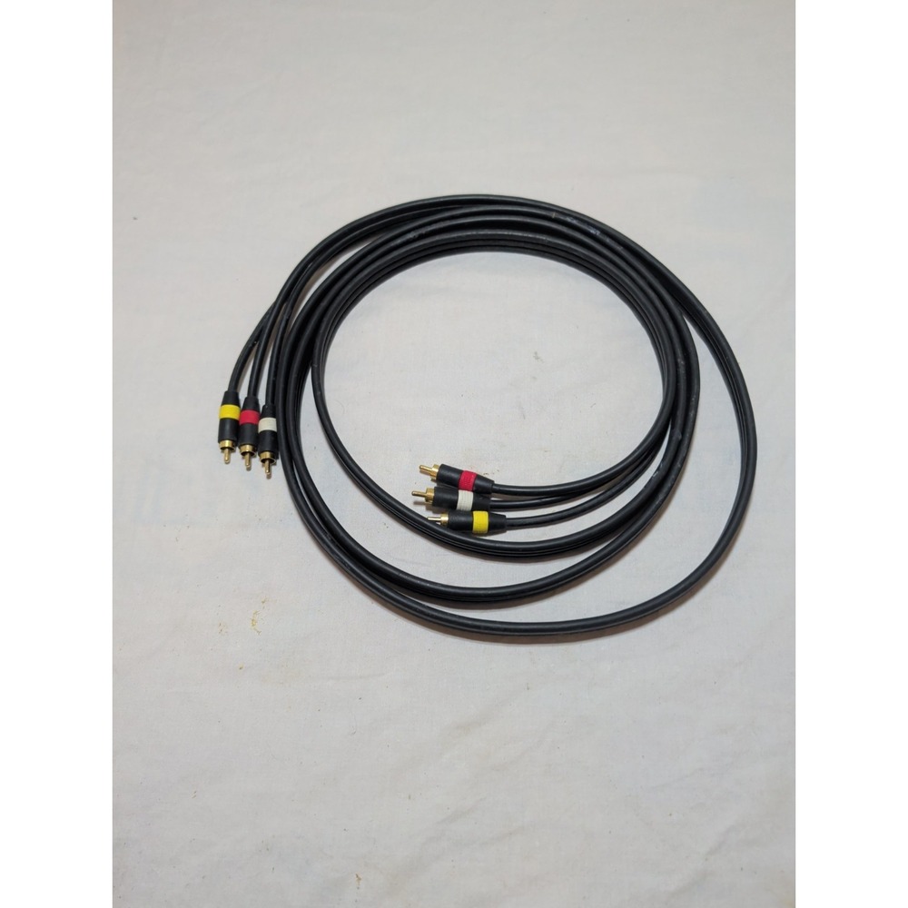 Monster 6ft 3 RCA Male to 3 RCA Male Composite Audio Video Cable Black 2CV